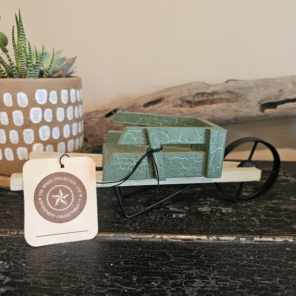 90s Boyds Bear Collection Handmade NWT Wheelbarrow - Picture 3 of 7